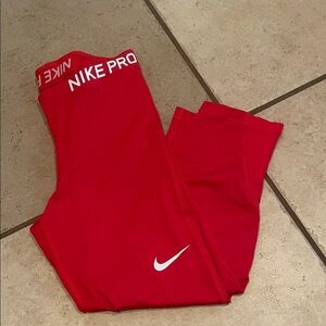 Nike Pro Red Leggings